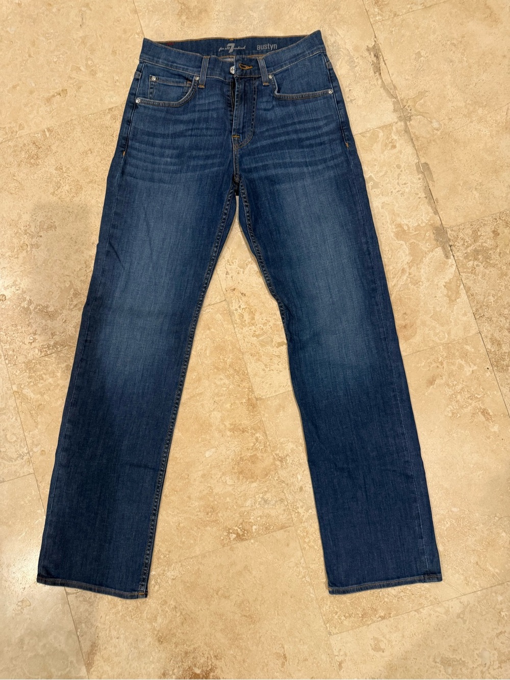 Straight-Leg Men's Jeans in Deep Indigo by 7 For All Mankind